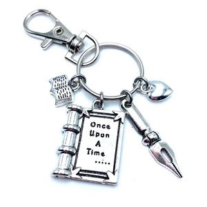 Writer Keychain Purse Charm Author Book Lover May Be Personalized